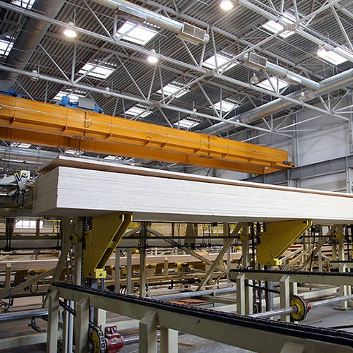 NSK linear guides in a conveyor unit at a timber plant 