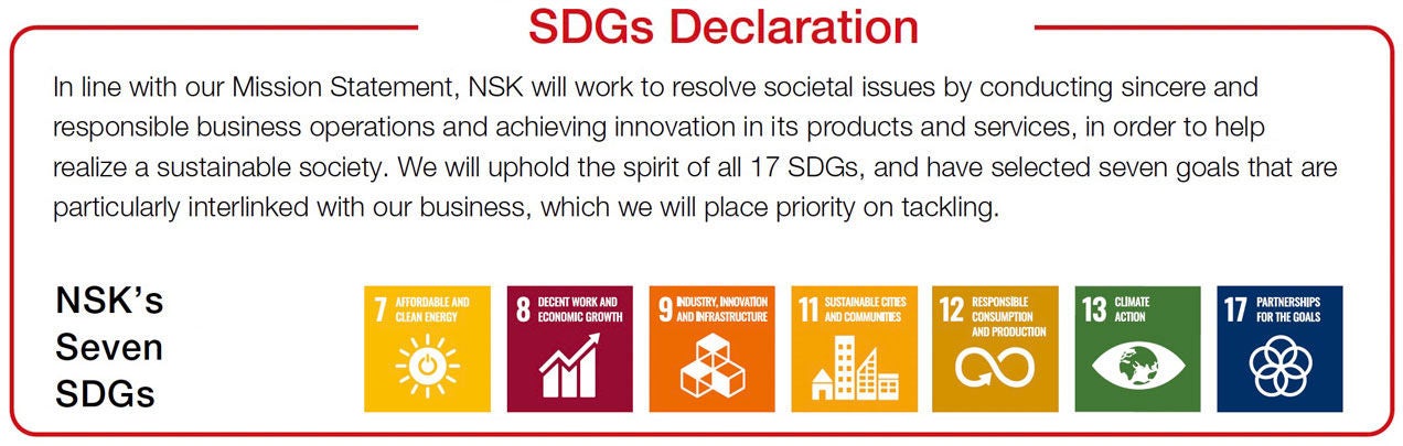 NSK's SDGs Declaration