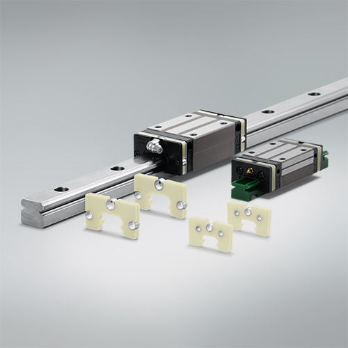 NH/NS-Linearführungen aus Edelstahl mit K1-Schmiereinheiten