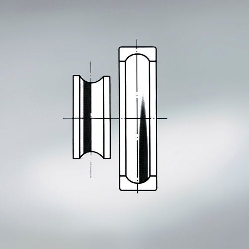 Deep Groove Ball Bearing, Running Traces D, Drawing