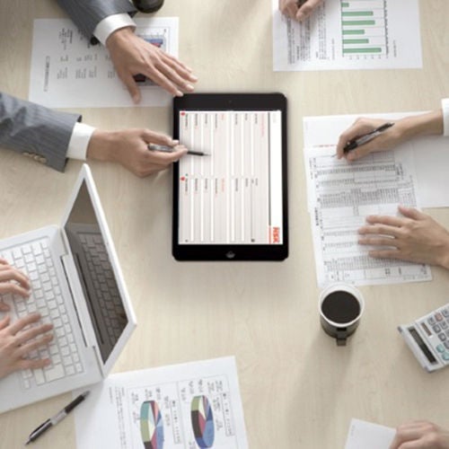 Business people at meeting table