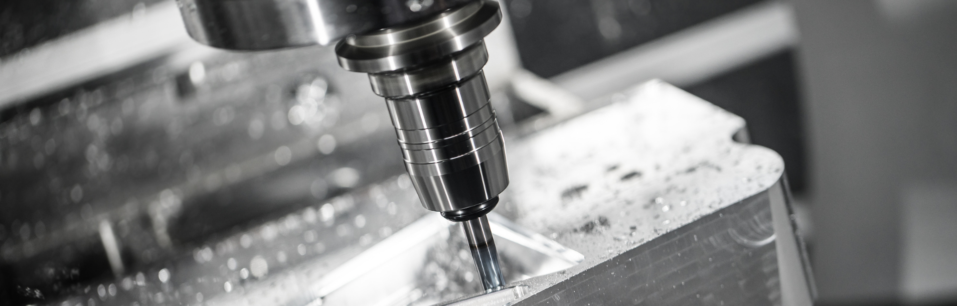 Close up image of CNC Machine Tool.