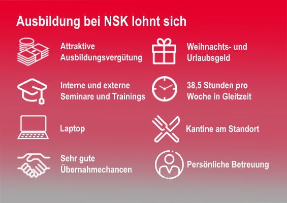 Apprenticeship NSK Germany, Benefits, DE