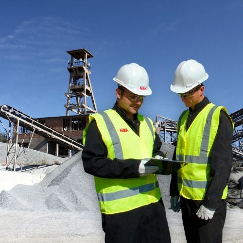 Conveyors in a stone  quarry